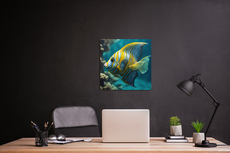 "EXOTIC ANGEL": Gallery Wrapped Canvas Art Blending Fantasy and Aquatic Beauty gallery