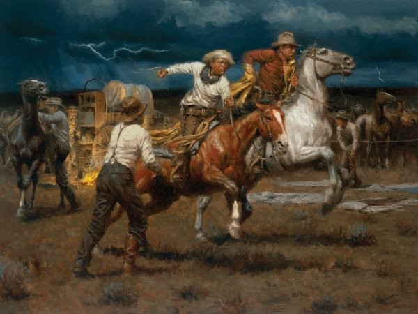 Andy Thomas Stampede! Stampede! Signed Open Edition on Paper 13.5×10