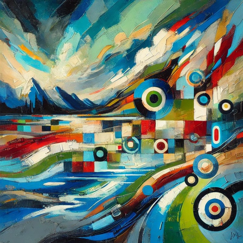 #049 Abstract 10”x10” Gallery Wrapped Canvas. Ready To Hang. ￼￼
