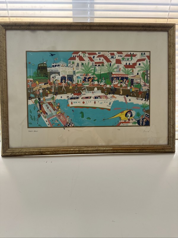Judith Nador “Puerto Banus” lithography . Signed. Numbered #142/300. See pics.
