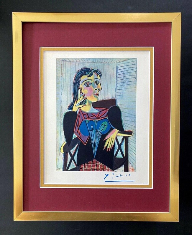 PABLO PICASSO 1948 SIGNED VINTAGE ART PRINT FRAMED BEAUTIFUL WALL DECOR