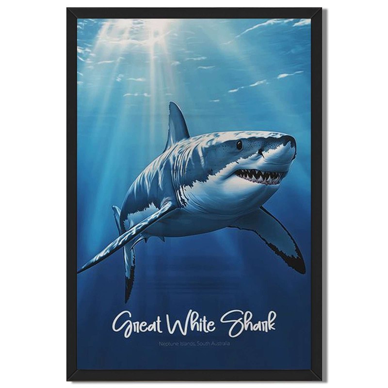 Great White Shark Wall Art Canvas Oil Paintings Reproduction