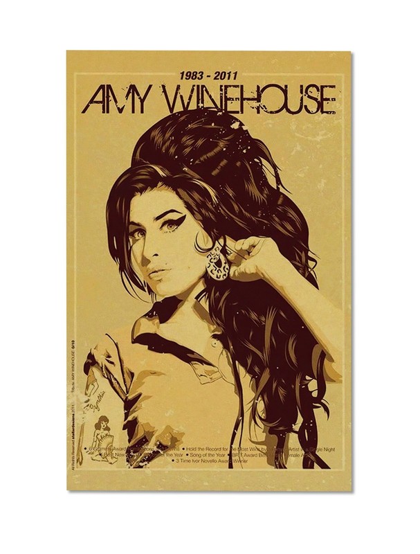 Amy Winehouse Poster Wall Art Print 1983-2011 Tribute