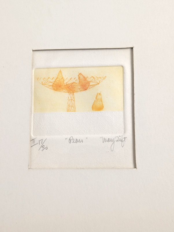 Mary Tift «Pears» Signed Limited Edition Intaglio Etching Print