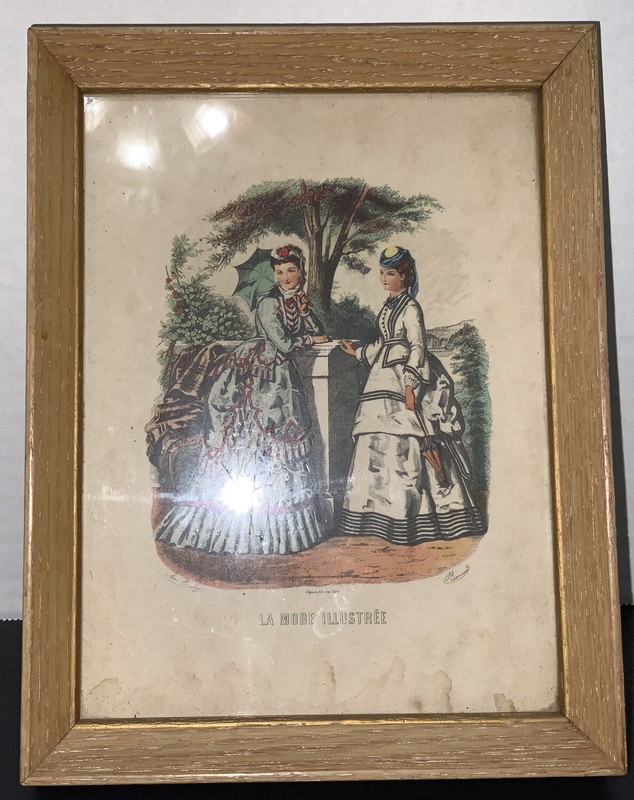 Vintage “Anais Toudouze/Bonnard” French Etching Colored Print/La Mode Illustree