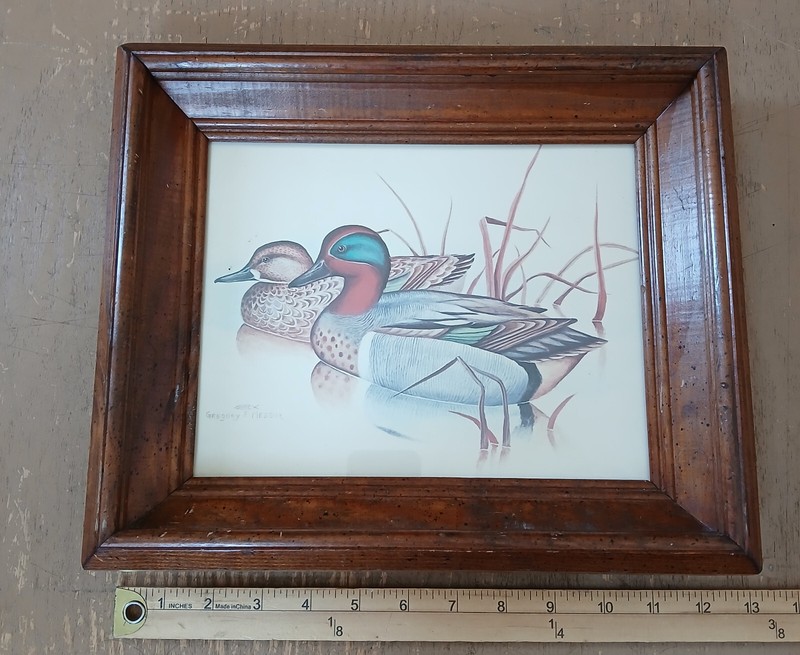 Framed Mallard Duck Print by Gregory F. Messier – Used 13×11