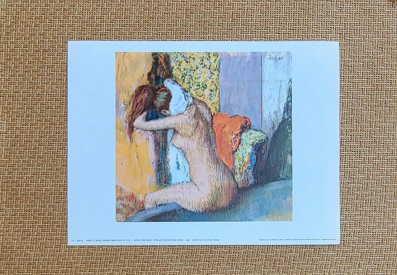Vintage Art Reproduction Print: After the Bath, Woman Drying Her Neck by Degas gallery