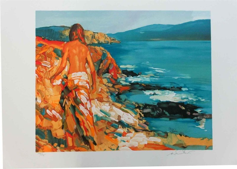 Nicola Simbari St. Kitts Limited Edition Hand Signed Lithograph on Paper 20X25