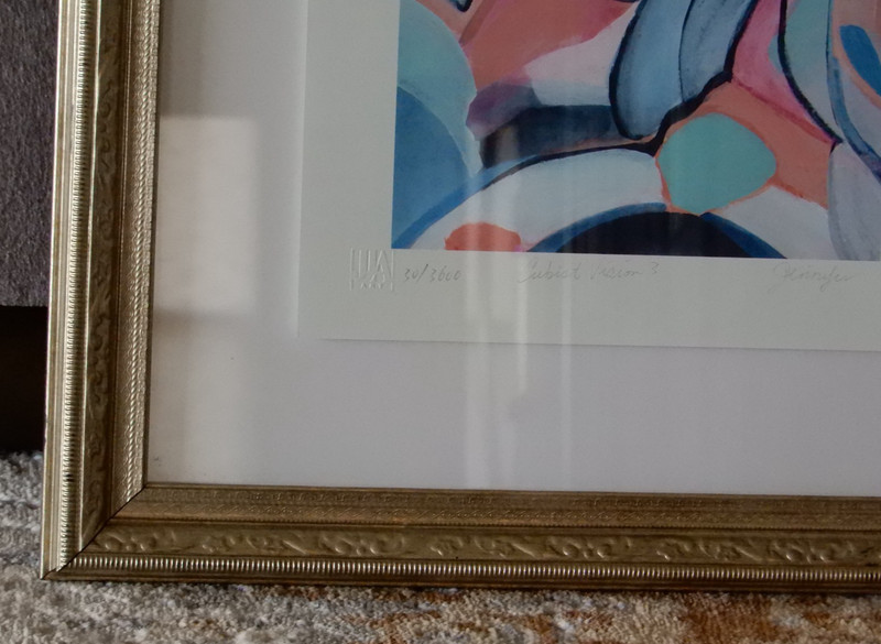 Cubist Vision 3 Litho Ltd Ed #30 / 3600 by Jennifer frame = 19" x 23" gallery