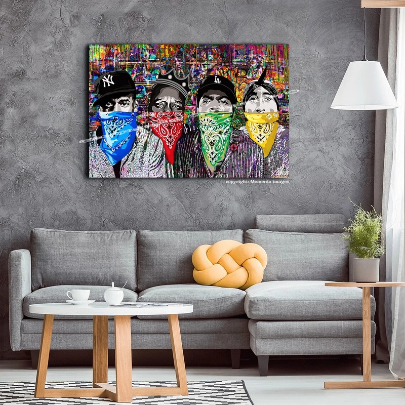 NEW! «Unmistakable MC’s» Original art by Memento 36×24 Ready to Hang Canvas