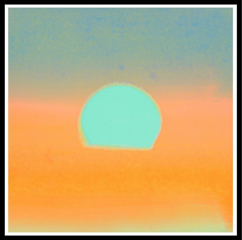 ANDY WARHOL- «SUNSET»- Unique # 18- Screenprint- DECORATOR LOOK- A REAL BEAUTY