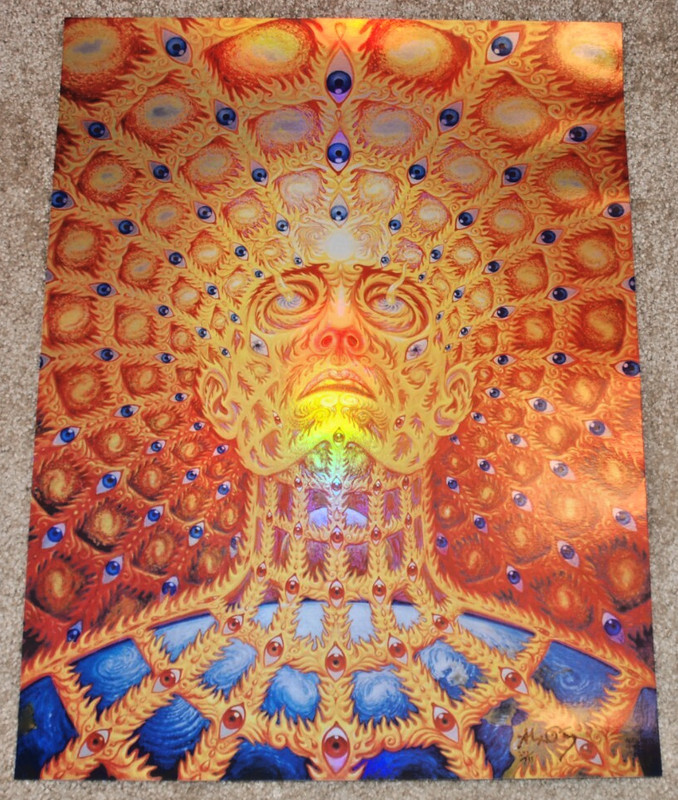 Alex Grey Oversoul Holographic Foil Serigraph Print S/# 333 Tool Poster Art gallery