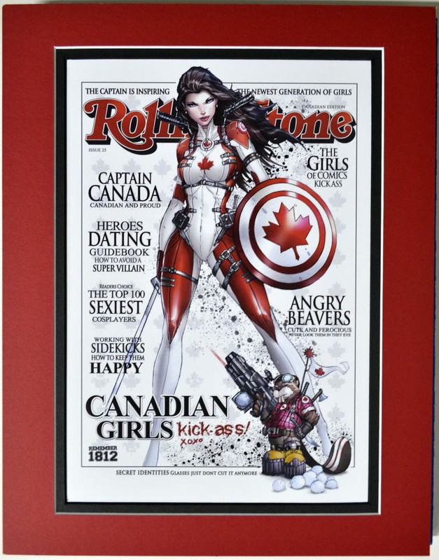 CAPTAIN CANADA Rolling Stone Cover PRINT Professionally MATTED Jamie Tyndall
