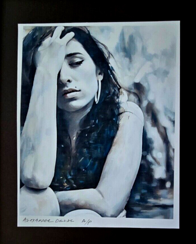 💎ALEXANDER DULAC | AMY WINEHOUSE Hand Signed Authentic Print Ed of 10 | COA gallery