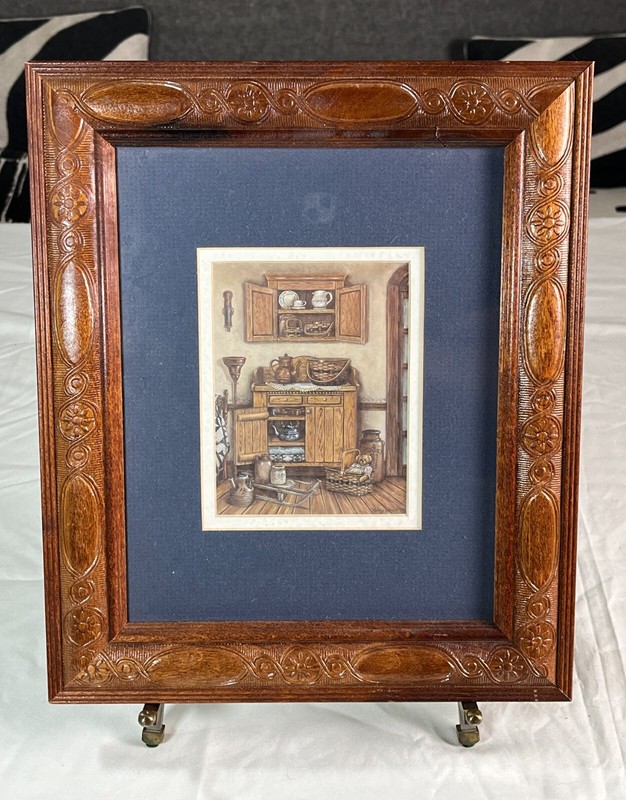 Framed Matted NANCY YOUNG Americana Farmhouse Country Art Print – Engraved Frame