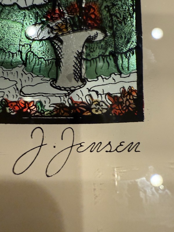 Vintage Victorian Woman Garden Reverse Painting 7.5" x 5.5" Frame VTG Silhouette gallery