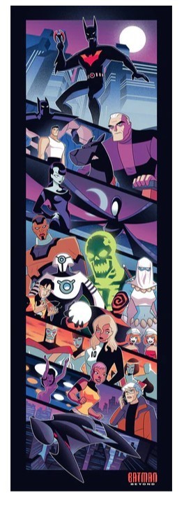 Batman Beyond Animated Series Joe Hogan Poster Lithograph Print Art 12×36 Mondo