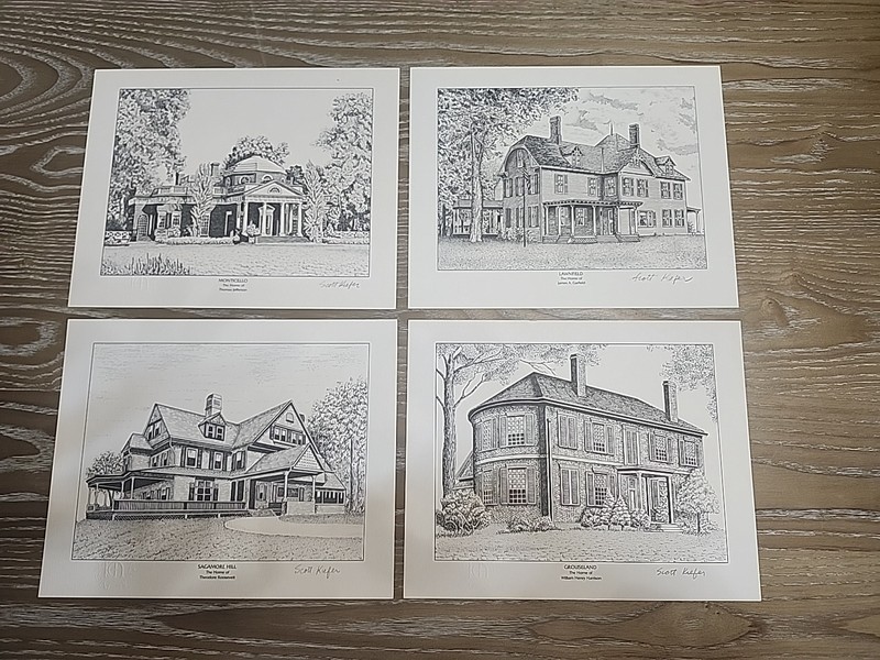 Sagamore Hill Theodore Roosevelt House Scott Kiefer Signed , Plus 3 Other Prints