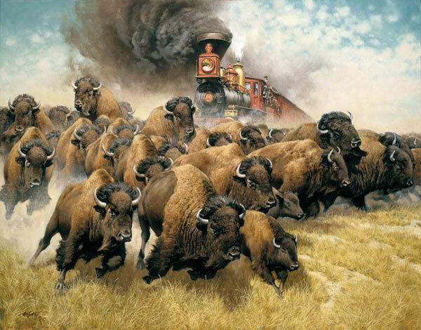 Frank McCarthy AP 35 /100 » The Coming of the Iron Horse » Mint COA 1988