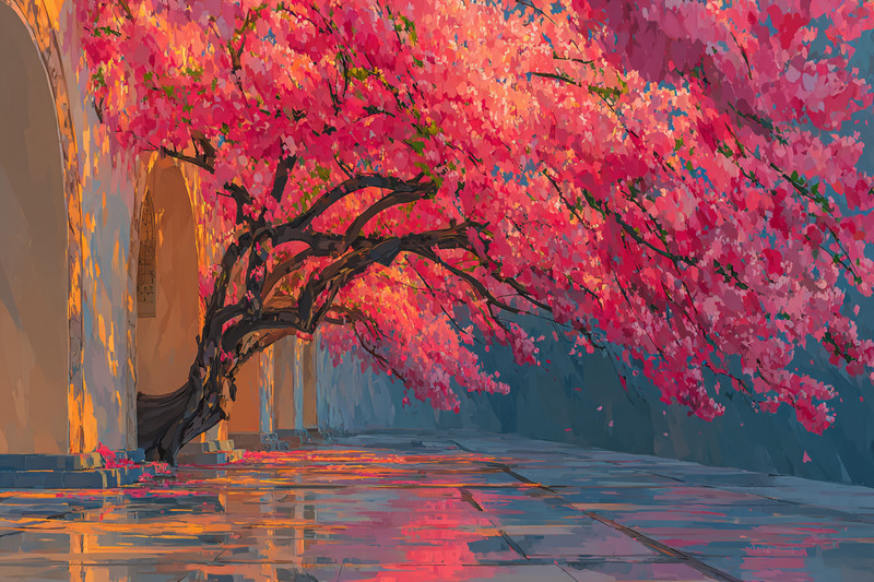 Cherry Blossom Japan 36×24 Giclée Art Print Ltd 1/25 Signed COA Rombley H8