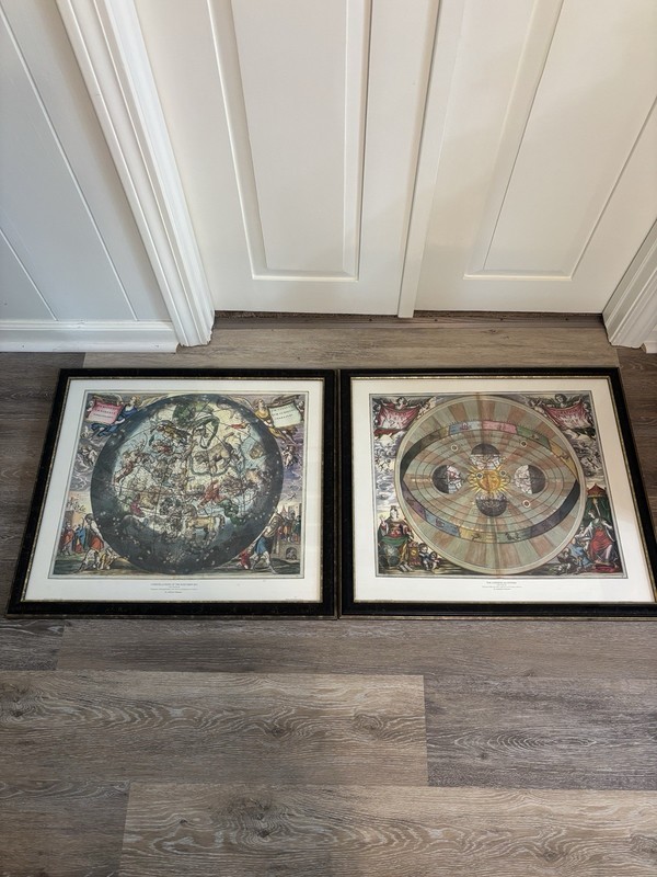 Andreas Cellarius Copernican System & Constellations 1982 Art Prints Framed
