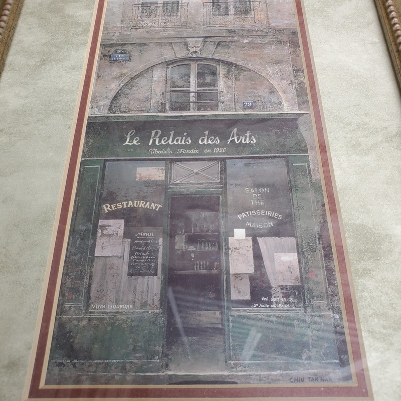 Chiu Tak Hak Glass Framed Art Prints France Paris Restaurant Store Front Pair gallery