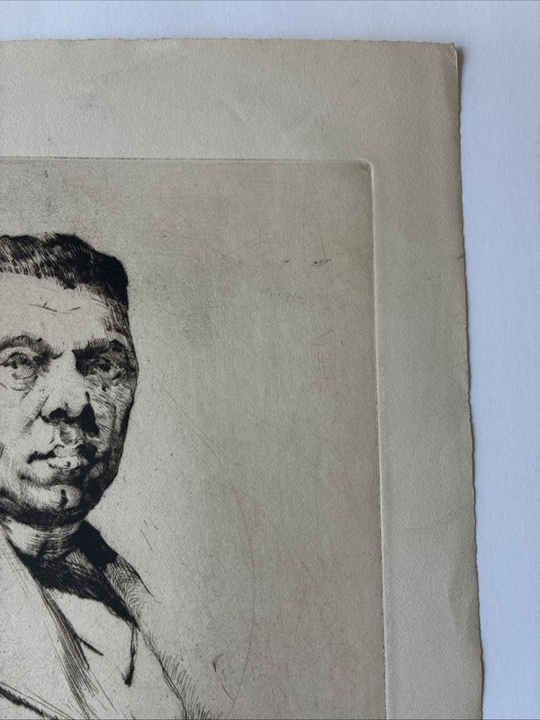 Albert A. Smith Lithograph Etching Print Signed In Plate Booker T Washington ￼ gallery