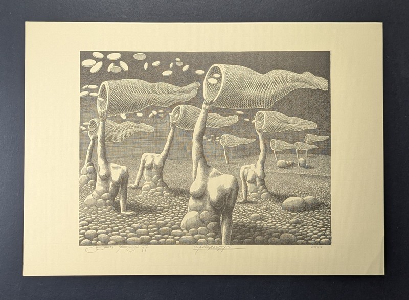 Wojtek Kowalczyk, Abstract Figure Composition, Lithograph, Signed, 2006 gallery
