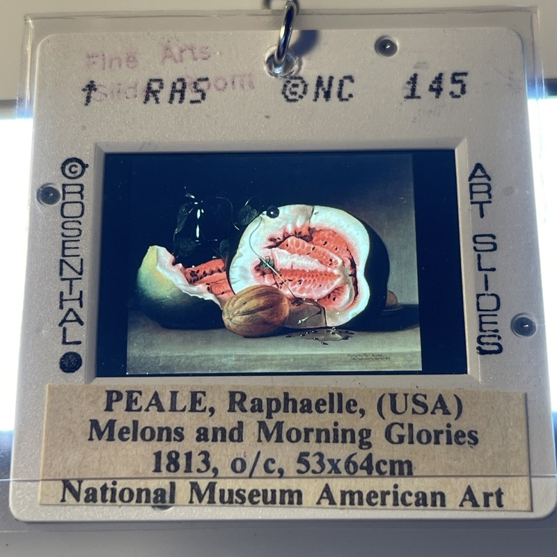 Raphaelle Peale “Melons & Morning Glories” Vintage 35mm Slide Art Keychain 155
