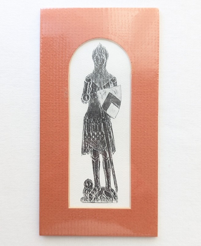 Brass Rubbing Medieval English Knight Matted