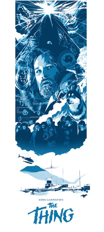 The Thing Carpenter Regular Movie Film Poster Giclee Print 12×36 Mondo Equiv Art