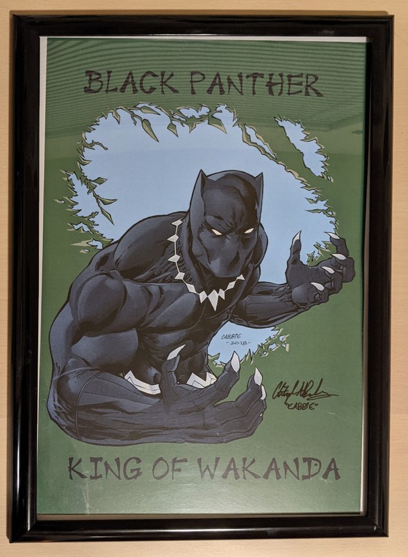 «King of Wakanda» Black Panther Art Print | Signed & Framed MCU Marvel Avengers