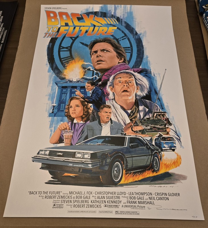 Back to the Future AP Reg XX/23 By: Paul Mann Screen Art Print Poster