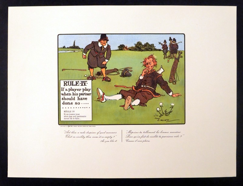 SOME OF THE RULES OF GOLF IV 1966 Charles Crombie LITHOGRAPH