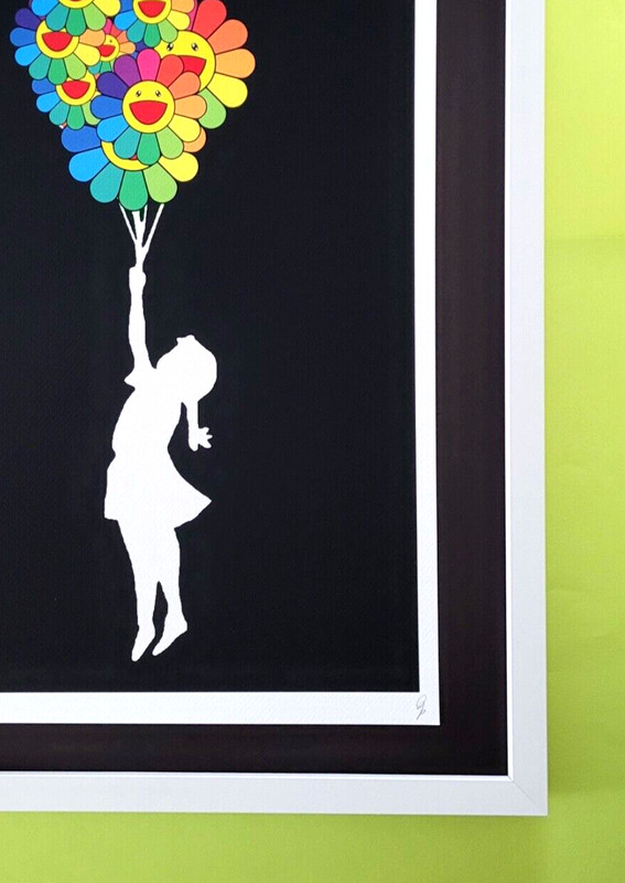DEATH NYC Hand Signed LARGE Print Framed 16x20in COA BANKSY GIRL MURAKAMI #6 gallery