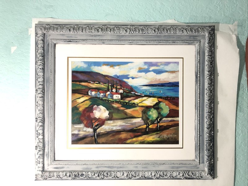 Brodinsky Framed/Signed, L.E Serigraph Print-Impressionist Art Painting. 31”x27” gallery