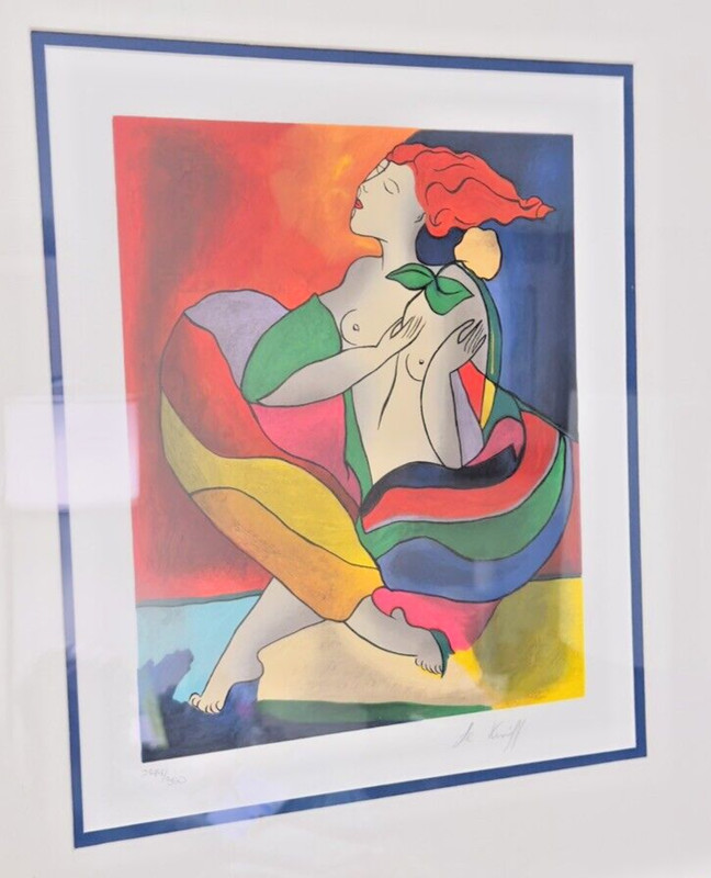 Linda Le Kinff Cubism "Constellation" 2002 Serigraph, Signed Framed 244/350 gallery