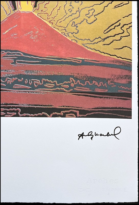 ANDY WARHOL - Vesuvius - signed, numebered edition 57/100, 38 x 56 cm gallery