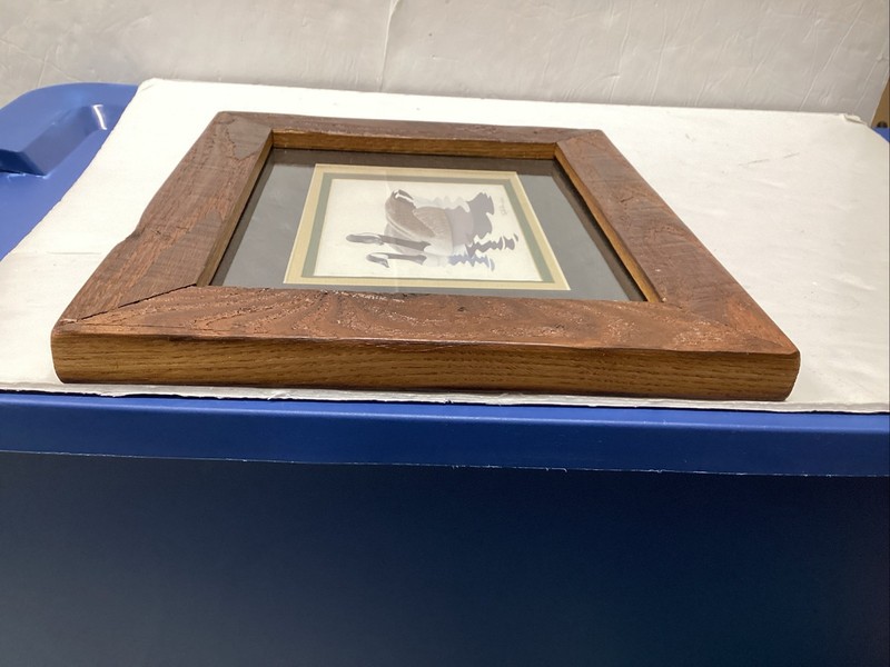 vtg 1980 Richard Sloan signed Canadian geese wildlife 15-1/4”x13” framed matted gallery