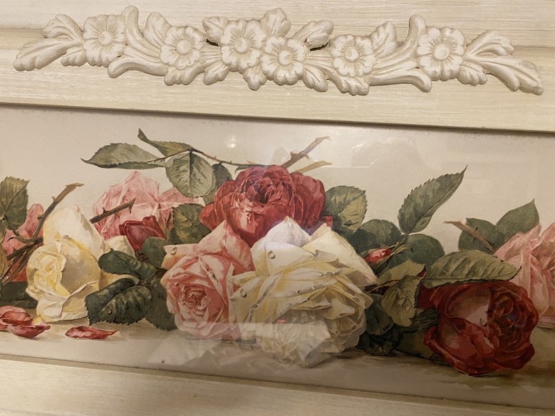 Antique Yard of Roses Victorian Lithograph Paul de Longpre' Cottagecore Vintage gallery