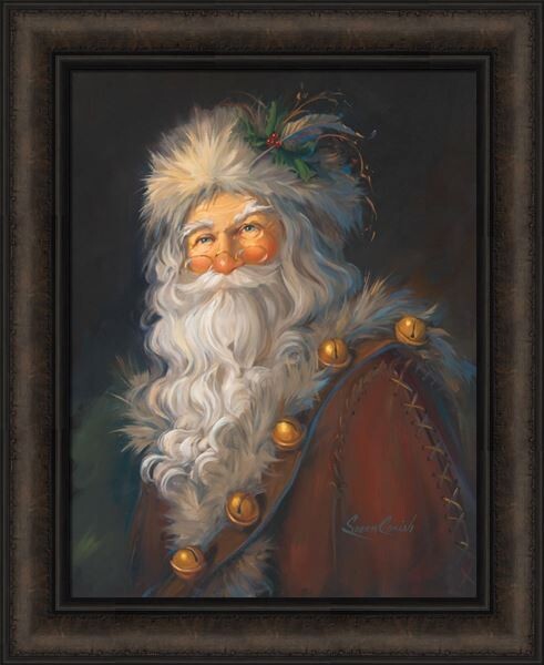 FATHER CHRISTMAS by Susan Comish 18×22 Santa Claus Holiday St Nick FRAMED ART