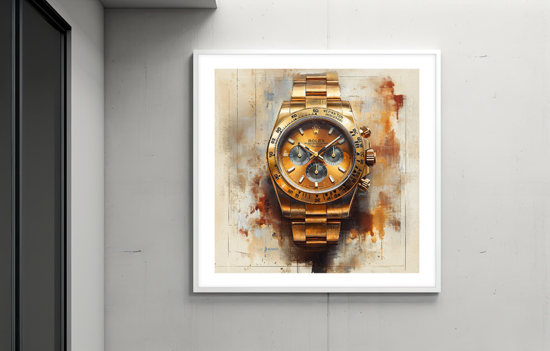 Rolex Watch Framed 24×24 Giclée Art Print Ltd 1/25 Signed COA Rombley V76