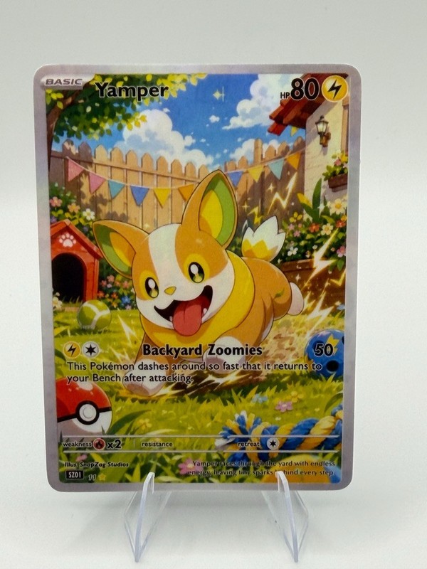 Yamper Fan Art Holographic Mini Print | Trading Card Size | SnapZag Series One