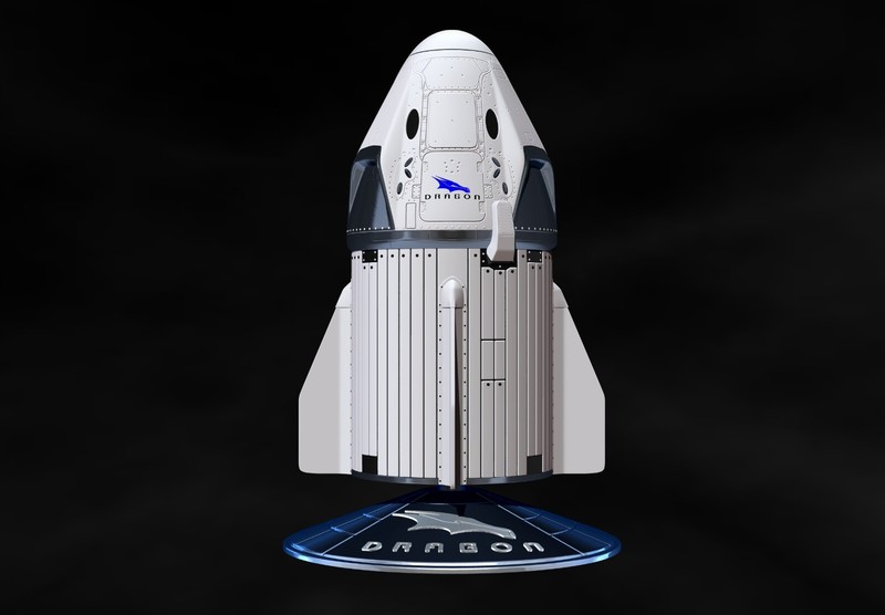 SpaceX Crew Dragon Model Printing - File digital STL - OBJ for 3D Printer gallery