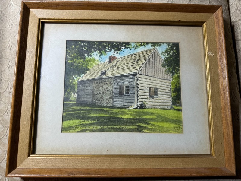 Davis Gray (1929 – 1995) «Gray Cottage Built 1740» Color Print – Framed