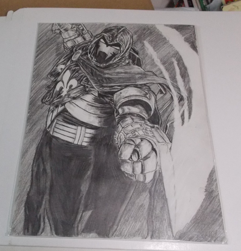Comics Art sketch ink 11"x 8.5" AZREAL- ORIGINAL ART One of a kind pencil sketch