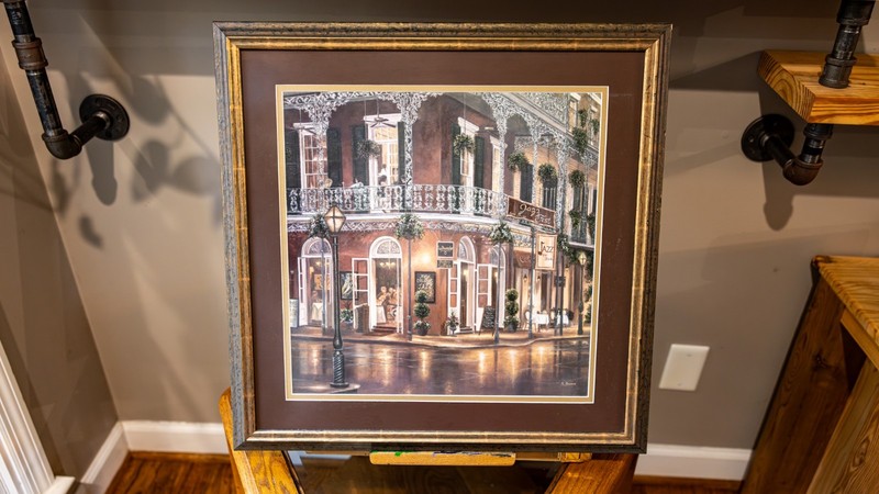Betsy Brown Vintage Signed Jazz Du Jour LaBranche House Framed Art Print 26x26 gallery