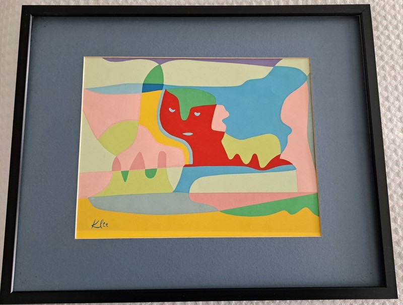 "RESTING SPHINX" by PAUL KLEE Original Vintage Hand Silk-Screened Litho, 1958