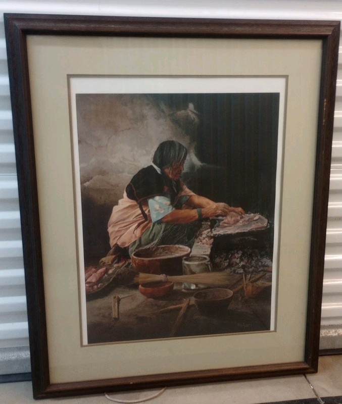 Vintage Framed Art Print Piki Breadmaker Ray Swanson 32×39