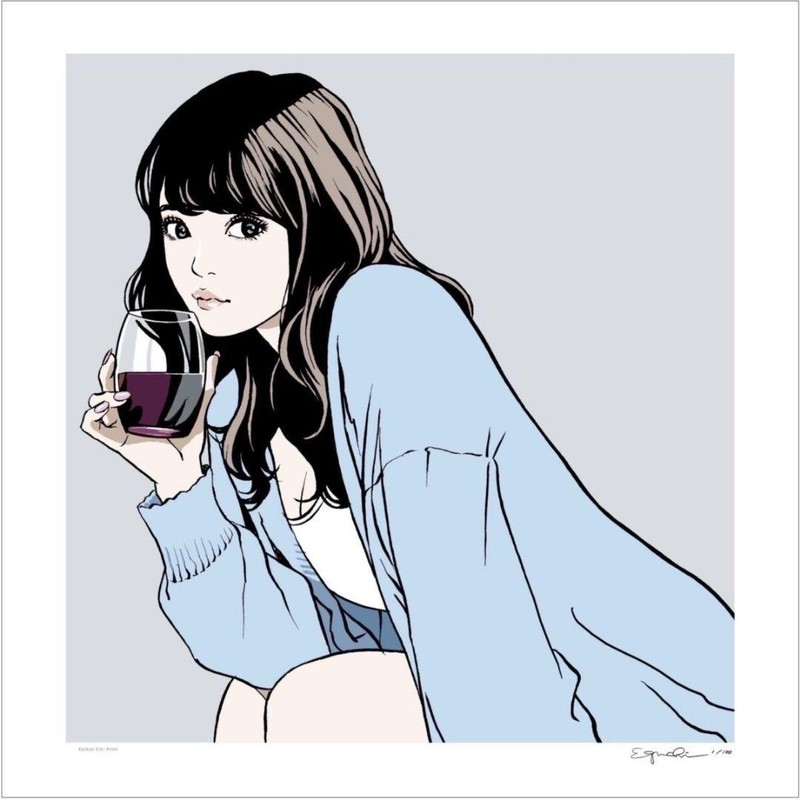 Hisashi Eguchi «Rouge» 2025 Silkscreen ED100 Autographed 24 2/5 x 23 4/5 inches